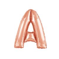 Rose Gold A Letter Foil Balloon 86cm 