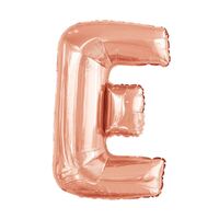 Rose Gold E Letter Foil Balloon 86cm 