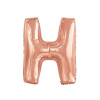 Rose Gold H Letter Foil Balloon 86cm 
