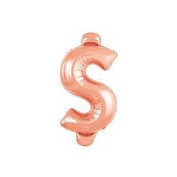 Rose Gold $ Letter Foil Balloon 86cm 