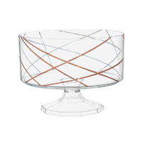 Plastic Trifle Container Rose Gold Hot Stamped on Clear Small