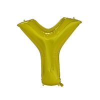 Gold Y Letter Foil Balloon 86cm 