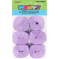 Crepe streamers Lavender 6 Pack