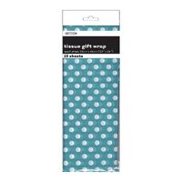 Dots 10 Tissue Sheets - Carribean Teal