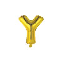 Gold Y Letter Foil Balloon 35cm