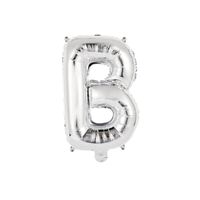 Silver B Letter Foil Balloon 35cm