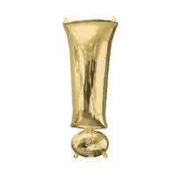 SuperShape Symbol ! White Gold Foil Balloon