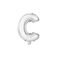 Silver C Letter Foil Balloon 35cm