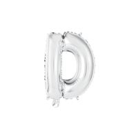 Silver D Letter Foil Balloon 35cm