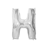 Silver H Letter Foil Balloon 35cm