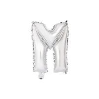 Silver M Letter Foil Balloon 35cm