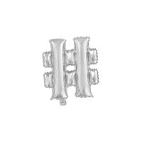Silver # Letter Foil Balloon 35cm