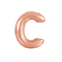 Rose Gold C Letter Foil Balloon 35cm