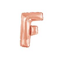 Rose Gold F Letter Foil Balloon 35cm