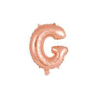 Rose Gold G Letter Foil Balloon 35cm