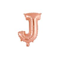 Rose Gold J Letter Foil Balloon 35cm
