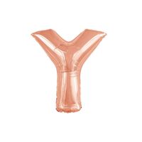 Rose Gold Y Letter Foil Balloon 35cm