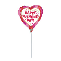 22cm Happy Valentine's Day Wrapped in Hearts Foil Balloon