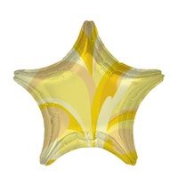 45cm Standard Star XL Gold Macro Marble Foil Balloon