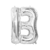 Silver B Letter Foil Balloon 86cm 
