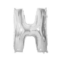 Silver H Letter Foil Balloon 86cm 