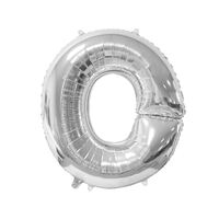 Silver O Letter Foil Balloon 86cm 