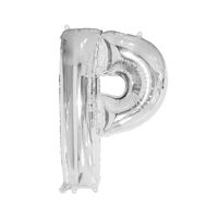 Silver P Letter Foil Balloon 86cm 