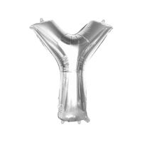 Silver Y Letter Foil Balloon 86cm 