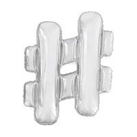 Silver # Letter Foil Balloon 86cm 