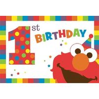 Elmo Turns One Postcard Invitations 8 Pack