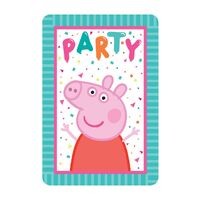 Peppa Pig Confetti Party Postcard Invitations 8 Pack