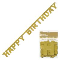 Golden Birthday Happy Birthday Jointed Banner 1.21m