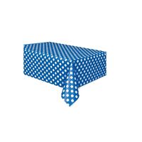 Royal Blue Dots Plastic Tablecover 