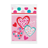 Bright Hearts Treat Bags 15cm H x 10cm W 50 Pack