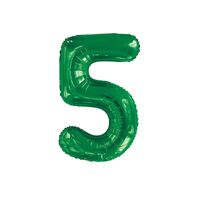 86cm Emerald Green 5 Number Foil Balloon 