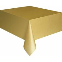 Gold Plastic Tablecover Rectangle 