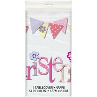 Christening Pink Printed Tablecover