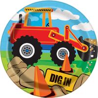 Construction Paper Plates 18cm 8 Pack