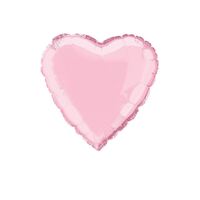 45m Pastel Pink Heart  Foil Balloon Packaged