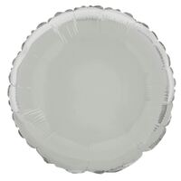 45m Silver Round  Foil Balloon Packaged