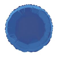 45m Royal Blue Round  Foil Balloon Packaged