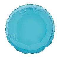 45m Baby Blue Round  Foil Balloon Packaged
