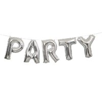 Party Silver Foil Letter Balloon Kit 35.5cm