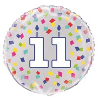 45cm Rainbow 11 Confetti Foil Balloon 