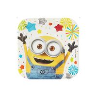 Despicable Me Square Plates 17cm 8 Pack