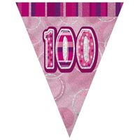 Glitz Pink Flag Banner - 100