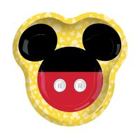 Mickey Mouse Forever Shaped Paper Plates 23cm 8 Pack
