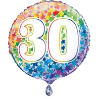 45cm Rainbow stars 30 Foil Balloon 