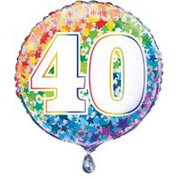 45cm Rainbow stars 40 Foil Balloon 