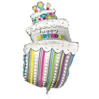 Giant Birthday Cake 104cm  Foil Balloon